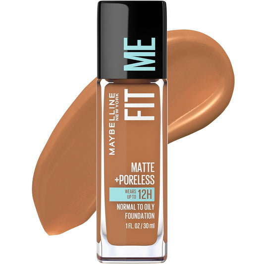 Maybelline Fit Me Matte + Poreless Liquid Oil-Free Foundation Makeup, Coconut, 1 Count (Packaging May Vary)